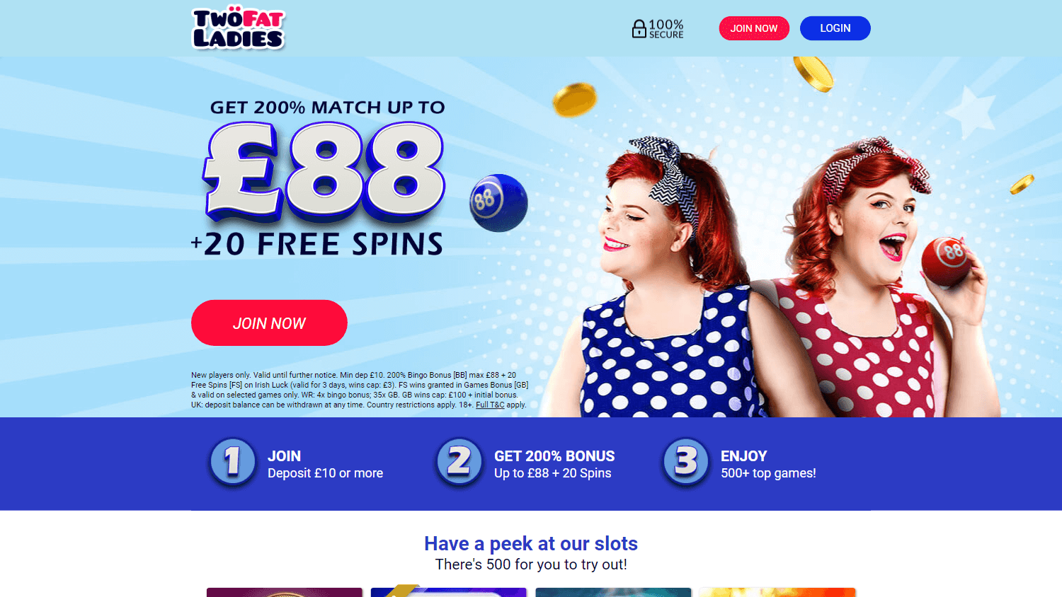 Two Fat Ladies Casino Desktop screenshot